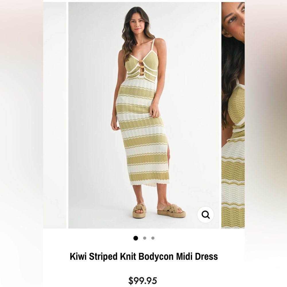 Knit Bodycon Midi Dress - Picture 2 of 9